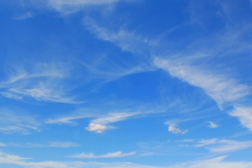 sky with white clouds as background