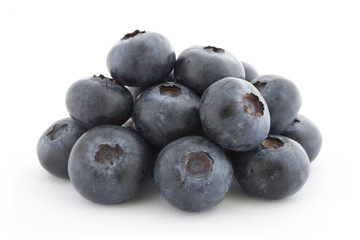 A pile of fresh blueberries