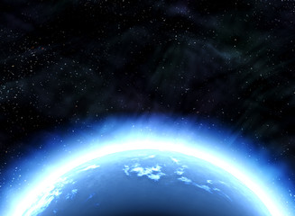 earth planet in space