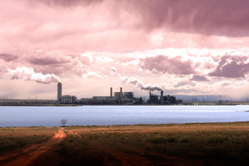 Power Plant by Lake