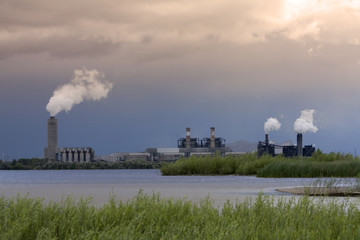 Power Plant by Lake