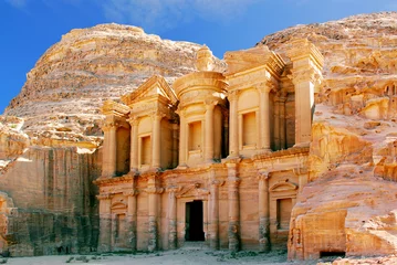 Fotobehang Midden-Oosten klooster petra jordanië