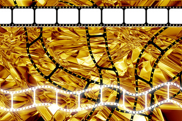 Golden era movie film reel strip