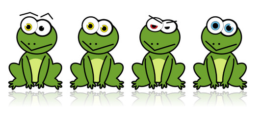 Illustrated vector frogs