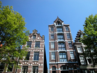 Ancient houses in Amsterdam, Netherland