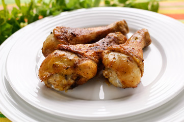 Roasted chicken legs