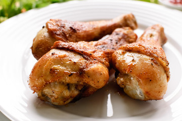 Roasted chicken legs