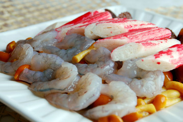 china delicious food--seafood and mushrooms