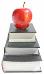 Apple with the books