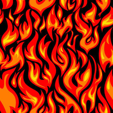 Seamless structure, with fire image