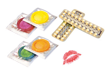 condoms and pills