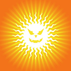 Angry Hot Sun - Summer Ilustration