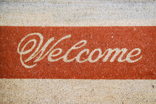 doormat with welcome sign