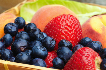 Berries and peaches