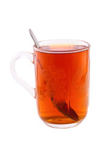Tea glass with clipping path