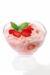 Cup of strawberry cream