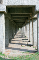 The passage of the famous  Krishna market, Hampi