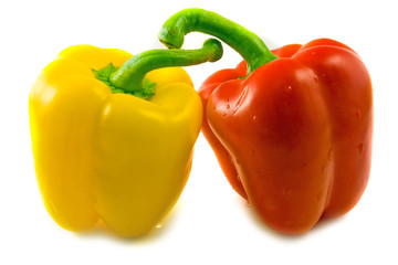 Red and yellow bell peppers