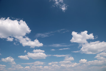 Soft white clouds against blue sky