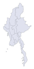 Karte Myanmar