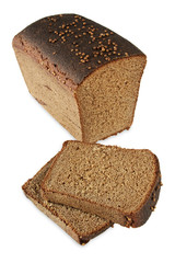 cut loafs of rye bread
