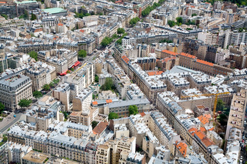 Fototapeta na wymiar Elevated View of Paris, France