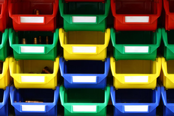 colorful plastic containers