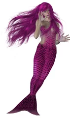Printed kitchen splashbacks Mermaid Swimming Mermaid
