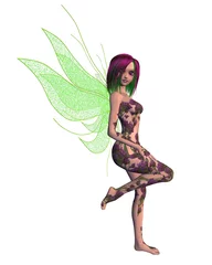 Acrylic prints Fairies and elves Purple Green Flower Fairy