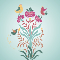 art nouveau. Stylish floral background