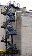 Building with fire escape