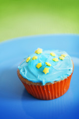 Blue cup cake