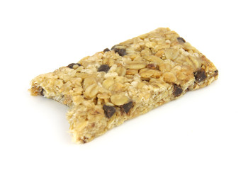 Bitten chocolate chip granola bar