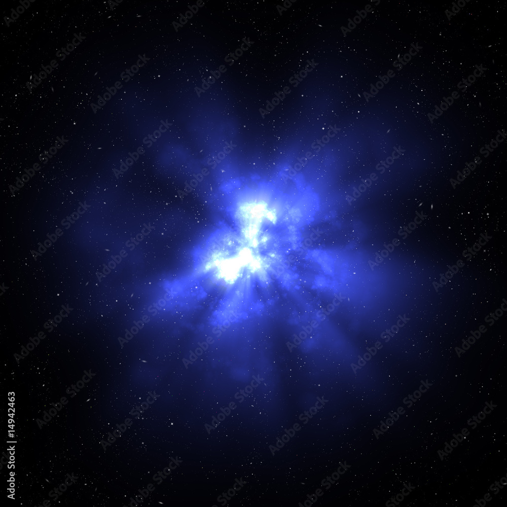 Wall mural exploding nova in space