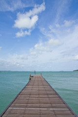 Fototapeta na wymiar Jetty in sea of Thailand