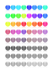 Glossy glass reflective orbs