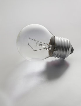 light bulb on white background.