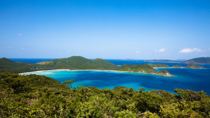 Fototapeta na wymiar Scenic view of Japanese tropical islands