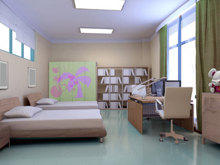 3d kindergarten bedroom