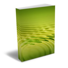 One 3d render Book  on white background