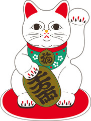 japanische Winkekatze (weiß)