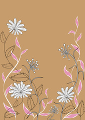Decorative vector floral background