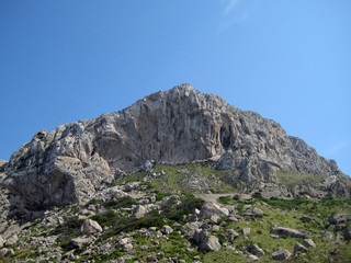 Fototapeta na wymiar Steilwand, Felsen, Gebirge