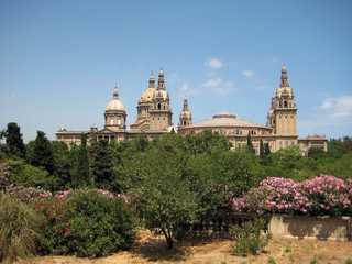 Fototapeta na wymiar Barcelona Palau Nacional, Montjuic