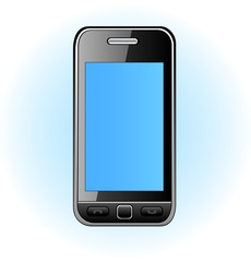 Modern mobile phone, vector illustration.