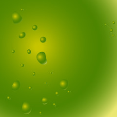 Grüner Hintergrund mit Wassertropfen