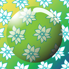 Lens on a cute summer floral pattern