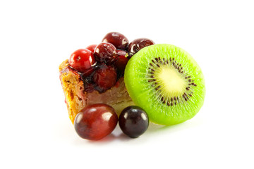 Pork Pie with Kiwi and Grapes