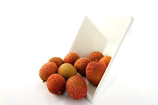 Lychee Spilling out of a Dish
