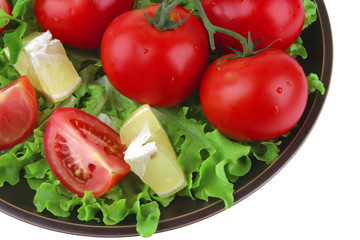 vegetable mix on dark dish